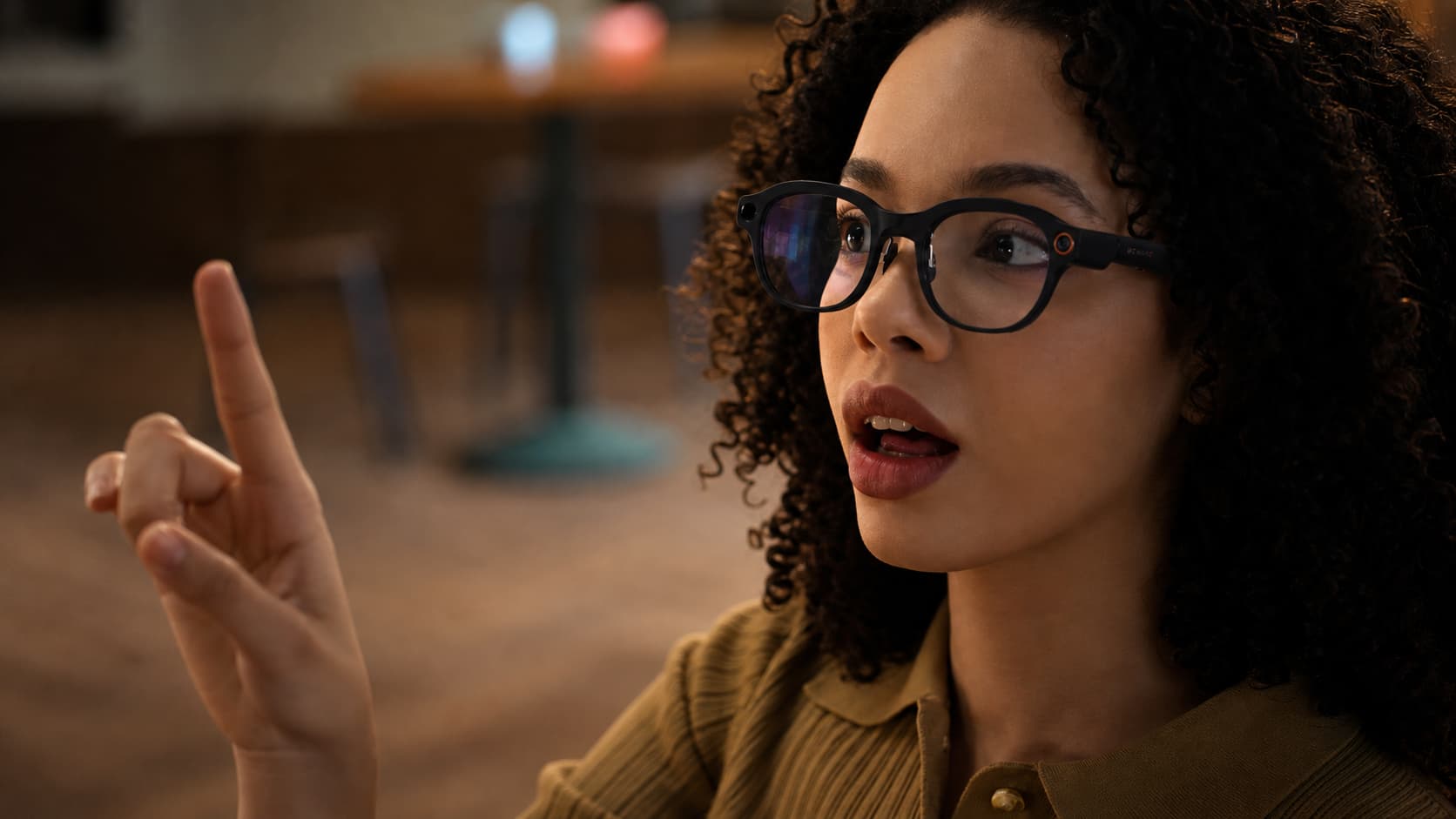 A person wearing Monako Glass while staying engaged with the world